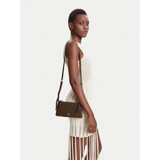 PINKO Torebka Double Mini Al 25-26 PLTT 105359 A0QO Brązowy ze sklepu MODIVO w kategorii Torebki damskie - zdjęcie 185545395