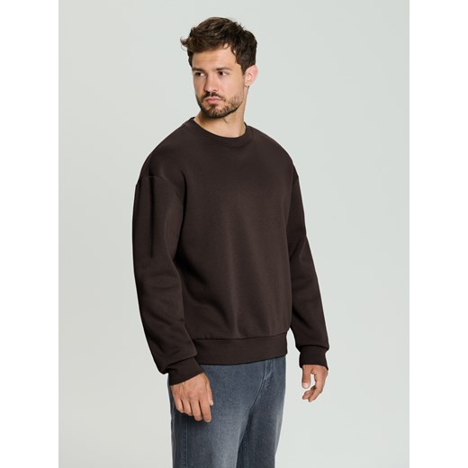 Sinsay - Bluza basic comfort fit - brązowy Sinsay XL Sinsay