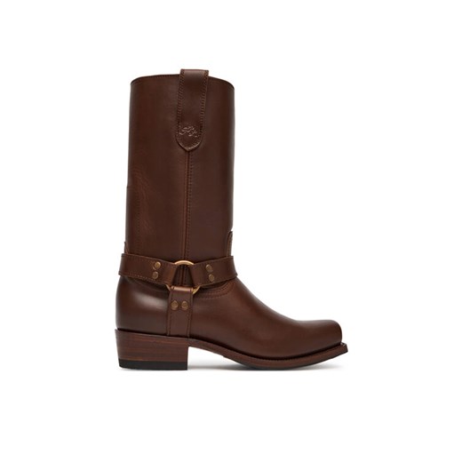 Oficerki Polo Ralph Lauren 818963404001 Brązowy ze sklepu eobuwie.pl w kategorii Kozaki damskie - zdjęcie 185547306