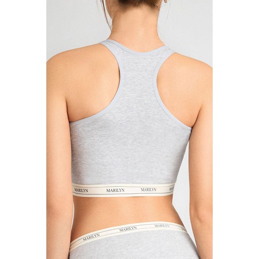 Marilyn bawełniany tank-top szary Denise, Kolor szary, Rozmiar S/M, Marilyn ze sklepu Intymna w kategorii Biustonosze - zdjęcie 185549487