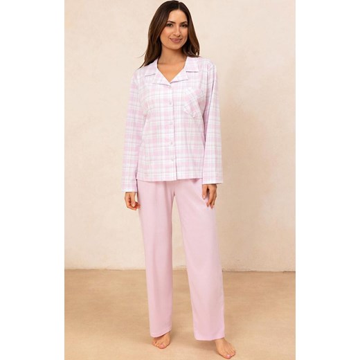 Rozpinana piżama damska różowa 727, Kolor różowy, Rozmiar S, Regina ze sklepu Intymna w kategorii Piżamy damskie - zdjęcie 185549506