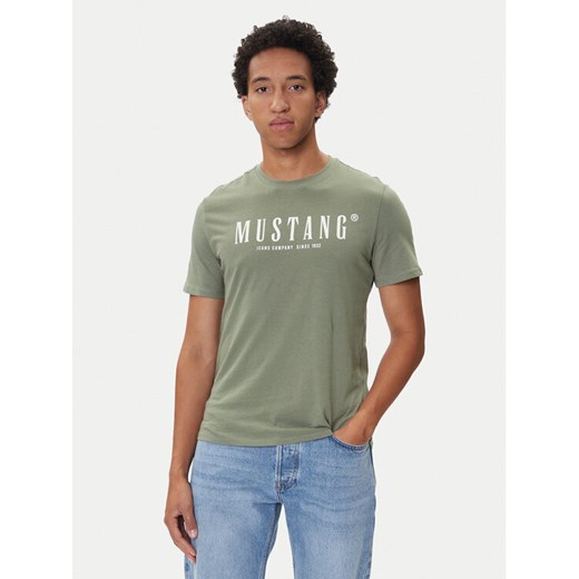 Mustang T-Shirt Austin 1016853 Zielony Regular Fit ze sklepu MODIVO w kategorii T-shirty męskie - zdjęcie 185550637