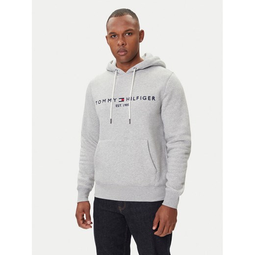Tommy Hilfiger Bluza Core Logo MW0MW10752 Szary Regular Fit ze sklepu MODIVO w kategorii Bluzy męskie - zdjęcie 185550638