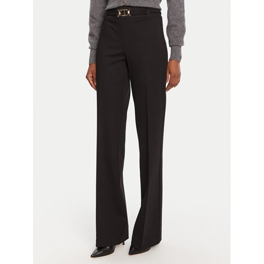 TWINSET Spodnie materiałowe 252TP2602 Czarny Flare Fit ze sklepu MODIVO w kategorii Spodnie damskie - zdjęcie 185550649