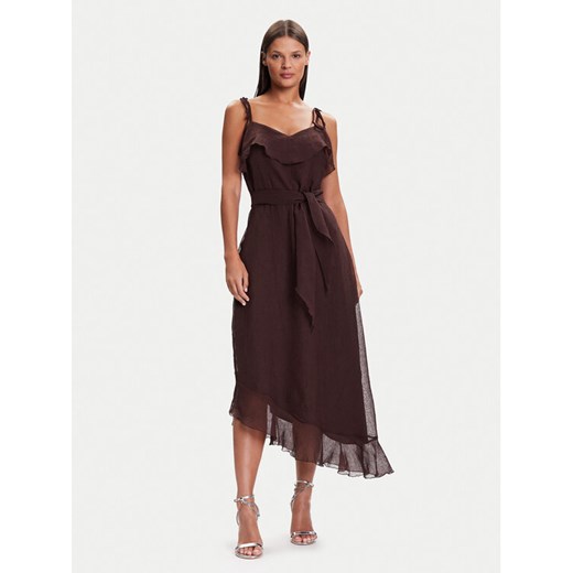 Vero Moda Sukienka koktajlowa Sabrina 10344471 Brązowy Regular Fit ze sklepu MODIVO w kategorii Sukienki - zdjęcie 185550688