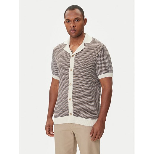 BOSS Kardigan C-Iconico 50543163 Beżowy Relaxed Fit ze sklepu MODIVO w kategorii Swetry męskie - zdjęcie 185550697