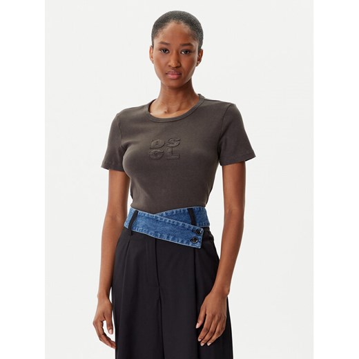 Desigual T-Shirt Praga 25WWTK46 Szary Regular Fit ze sklepu MODIVO w kategorii Bluzki damskie - zdjęcie 185550787