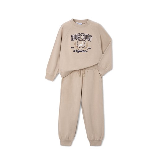 Mayoral Dres 4893 Beżowy Relaxed Fit ze sklepu MODIVO w kategorii Komplety dziewczęce - zdjęcie 185550795