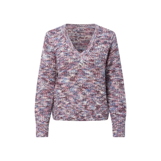 Vila Damski sweter dwustronny - VIDirma Kobiety dzianina grubo tkana bakłażanowy marmurkowy ze sklepu vangraaf w kategorii Swetry damskie - zdjęcie 185551826