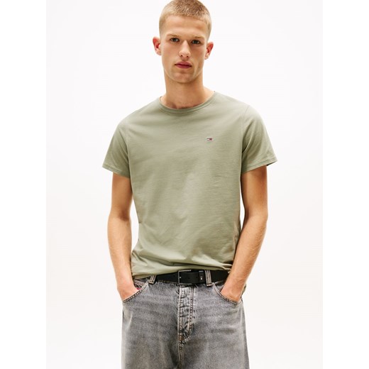 Tommy Jeans Koszulka męska Mężczyźni Bawełna trzcinowy jednolity ze sklepu vangraaf w kategorii T-shirty męskie - zdjęcie 185551857