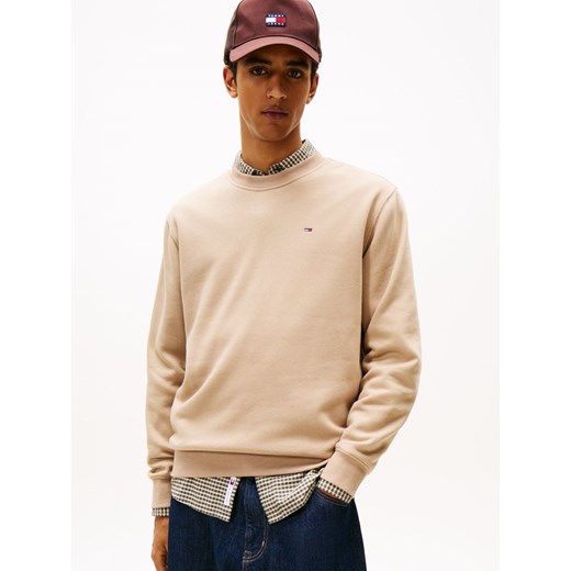 Tommy Jeans Bluza męska Mężczyźni Bawełna wielbłądzi jednolity ze sklepu vangraaf w kategorii Bluzy męskie - zdjęcie 185551859
