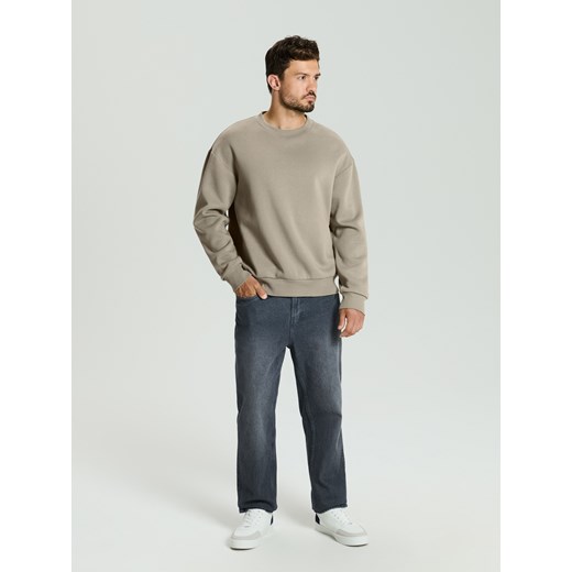 Sinsay - Bluza basic comfort fit - beżowy Sinsay 3XL Sinsay