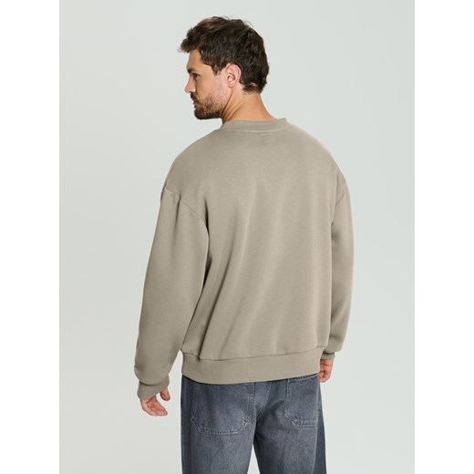 Sinsay - Bluza basic comfort fit - beżowy Sinsay S Sinsay