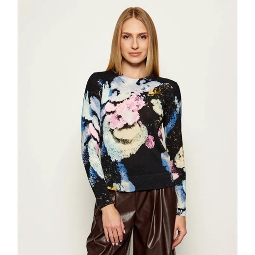 Desigual Sweter JERS_NENUFAR| DESIGUAL X MR. CHRISTIAN LACROIX | Regular Fit | z dodatkiem lnu ze sklepu Gomez Fashion Store w kategorii Swetry damskie - zdjęcie 185553516