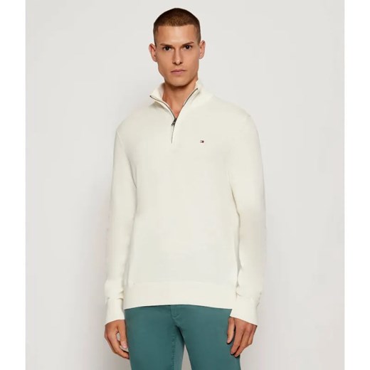 Tommy Hilfiger Sweter ZIP MOCK | Regular Fit | z dodatkiem kaszmiru ze sklepu Gomez Fashion Store w kategorii Swetry męskie - zdjęcie 185553556
