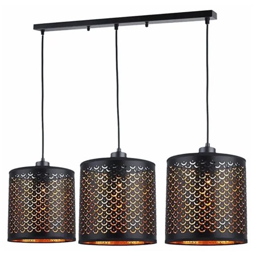 Potrójny metalowy żyrandol - K609-Malwa ze sklepu Edinos.pl w kategorii Lampy wiszące - zdjęcie 185554606