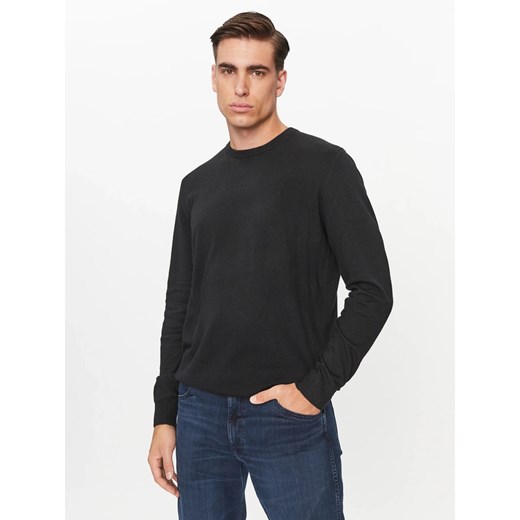 WRANGELR CREWNECK KNIT MĘSKI SWETER ELEGANCKI CIEPŁY LOGO REAL BLACK 112343108 W8A0011937 ze sklepu YouNeedit.pl w kategorii Swetry męskie - zdjęcie 185554726