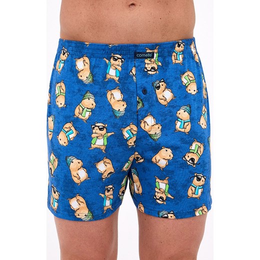 Luźne bokserki męskie plus size Classic 011/178, Kolor niebieski-wzór, Rozmiar 3XL, Cornette ze sklepu Primodo w kategorii Majtki męskie - zdjęcie 185554987