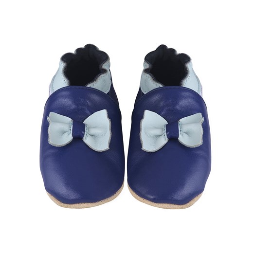 Kindsgut Skórzane buty &quot;Bow&quot; w kolorze granatowym do raczkowania ze sklepu Limango Polska w kategorii Kapcie dziecięce - zdjęcie 185555115