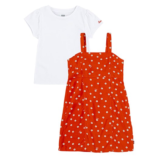 Levi&apos;s Kids 2-częściowy zestaw w kolorze czerwonym ze sklepu Limango Polska w kategorii Komplety dziewczęce - zdjęcie 185555165