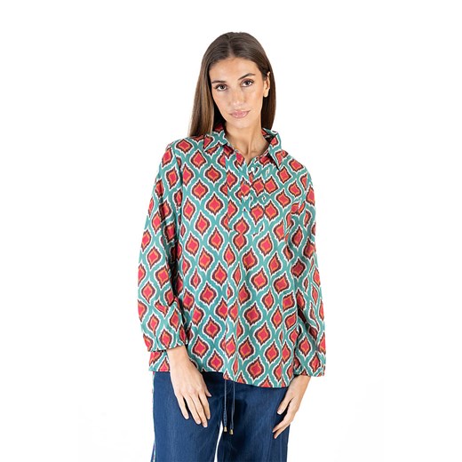 Isla Bonita by SIGRIS Bluzka w kolorze czerwono-turkusowym ze sklepu Limango Polska w kategorii Koszule damskie - zdjęcie 185555285