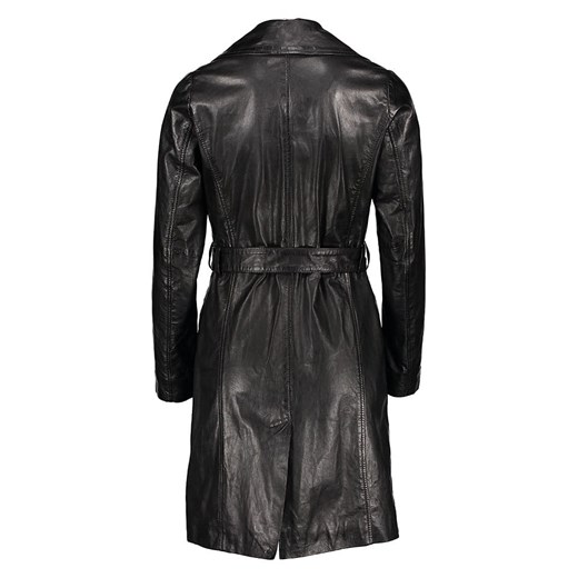 Bugatti Skórzany płaszcz w kolorze czarnym Bugatti 36 Limango Polska promocyjna cena