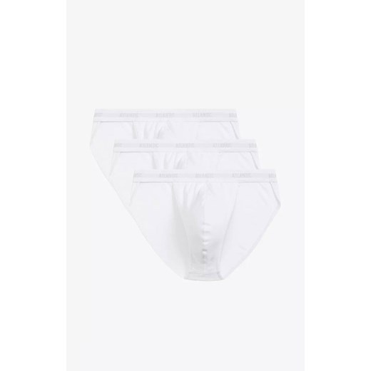 Atlantic 3-pack slipy męskie tanga 3BMP-1582-BIAŁY, Kolor biały, Rozmiar S, ATLANTIC ze sklepu Intymna w kategorii Majtki męskie - zdjęcie 185558076