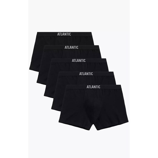 Atlantic 5-pack bokserki męskie bawełniane 5BMH-011-CZARNY, Kolor czarny, Rozmiar L, ATLANTIC ze sklepu Intymna w kategorii Majtki męskie - zdjęcie 185558079