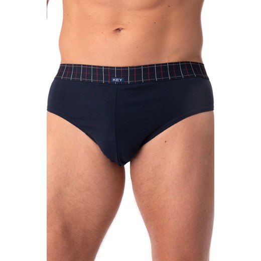 2-pack bawełniane slipy męskie MPP 407, Kolor granatowo-szary, Rozmiar M, Key ze sklepu Intymna w kategorii Majtki męskie - zdjęcie 185558286