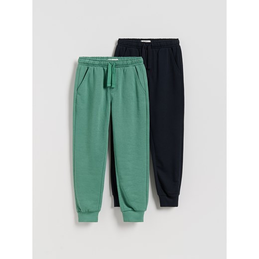 Reserved - Dresowe joggery 2 pack - zielony ze sklepu Reserved w kategorii Spodnie chłopięce - zdjęcie 185558797