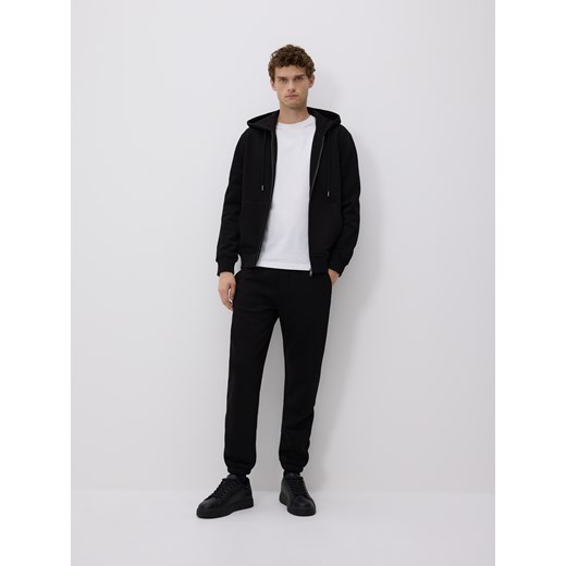 Reserved - Spodnie dresowe regular fit - czarny Reserved L Reserved
