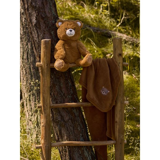 Sinsay - Koc z maskotką - brązowy Sinsay One Size Sinsay