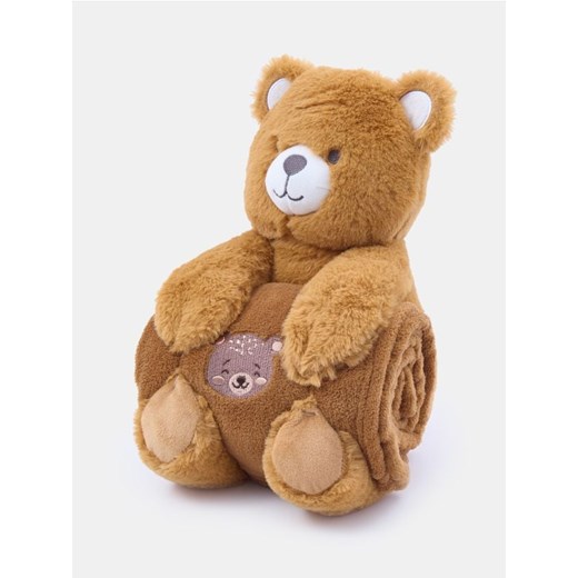 Sinsay - Koc z maskotką - brązowy Sinsay One Size Sinsay