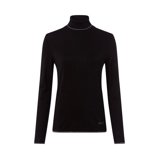 Liu Jo Collection Damski sweter z golfem Kobiety czarny jednolity ze sklepu vangraaf w kategorii Swetry damskie - zdjęcie 185561968