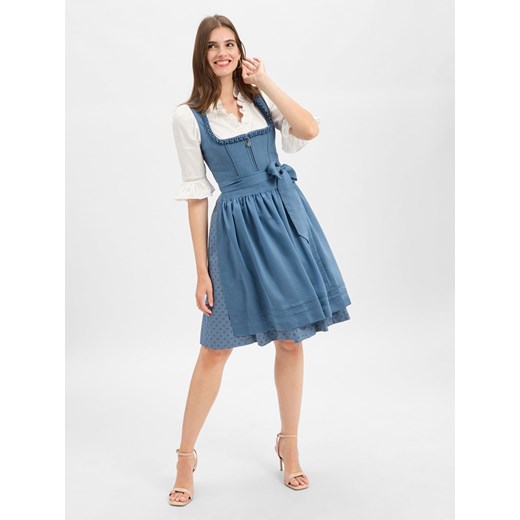 Krüger Dirndl Damski dirndl Kobiety niebieski jednolity ze sklepu vangraaf w kategorii Sukienki - zdjęcie 185561985