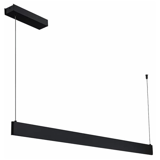 Czarna podłużna lampa wisząca - K611-Segro ze sklepu Edinos.pl w kategorii Lampy wiszące - zdjęcie 185563869