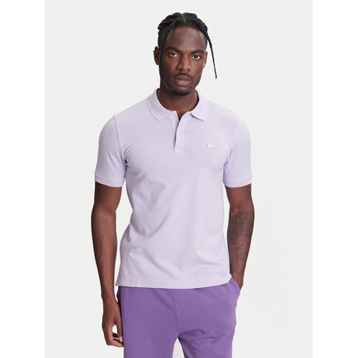United Colors Of Benetton Polo 3WG9U301Z Fioletowy Slim Fit ze sklepu MODIVO w kategorii T-shirty męskie - zdjęcie 185564339
