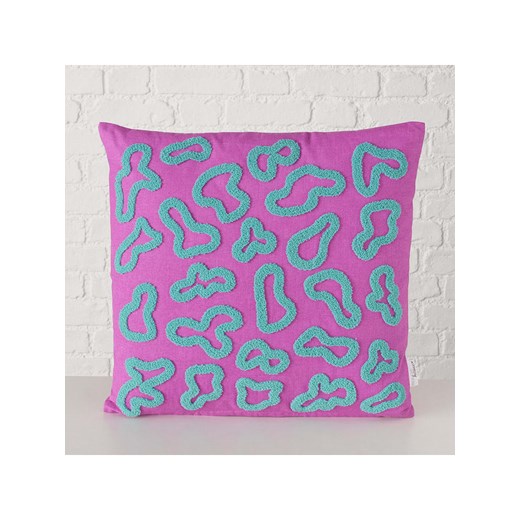 Boltze Poduszka &quot;Swirla&quot; w kolorze fioletowo-turkusowym - 45 x 45 cm ze sklepu Limango Polska w kategorii Poduszki dekoracyjne - zdjęcie 185565999