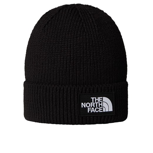 Czapka unisex The North Face Logo Box Beanie 0A8CHEJK31 - czarna ze sklepu streetstyle24.pl w kategorii Czapki zimowe męskie - zdjęcie 185568719