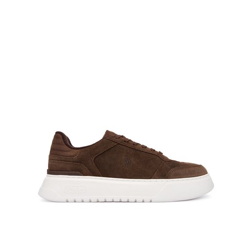 Sneakersy Polo Ralph Lauren 809974099002 Brązowy ze sklepu eobuwie.pl w kategorii Buty sportowe męskie - zdjęcie 185568996