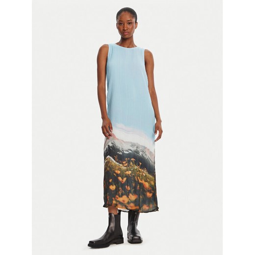 Desigual Sukienka codzienna Plisado Paisaje 25WWVW07 Błękitny Regular Fit ze sklepu MODIVO w kategorii Sukienki - zdjęcie 185570429