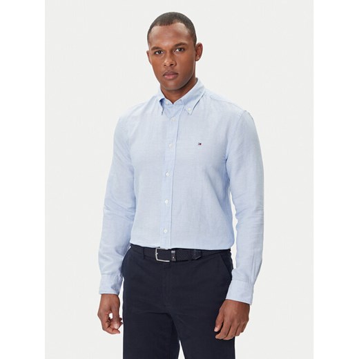 Tommy Hilfiger Koszula MW0MW40704 Błękitny Regular Fit ze sklepu MODIVO w kategorii Koszule męskie - zdjęcie 185570435