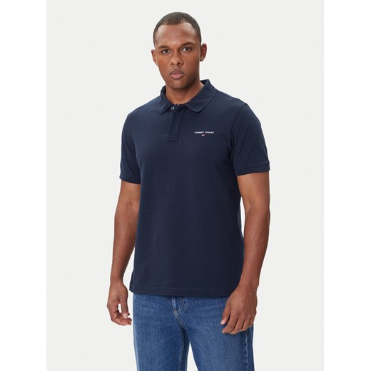 Tommy Jeans Polo Linear DM0DM20914 Granatowy Regular Fit ze sklepu MODIVO w kategorii T-shirty męskie - zdjęcie 185570498