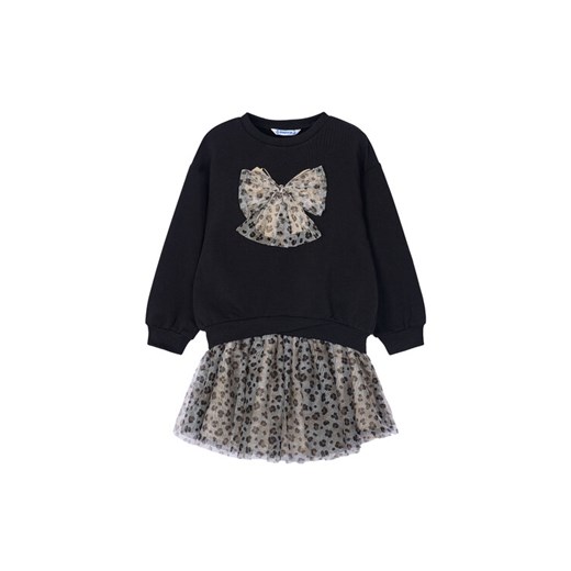 Mayoral Komplet bluza i spódniczka 4936 Czarny Regular Fit ze sklepu MODIVO w kategorii Komplety dziewczęce - zdjęcie 185570556