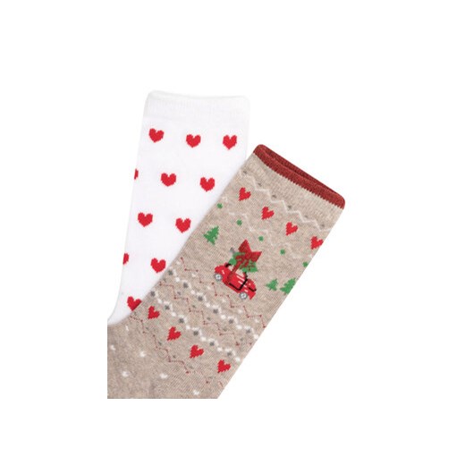 Jenny Fairy Zestaw 2 par wysokich skarpet damskich 4WB-004-AW23 (2-pack) Jenny Fairy 35_38 MODIVO