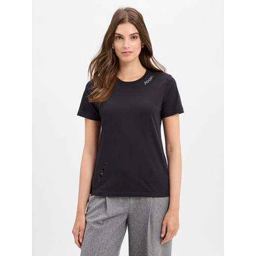JOOP! Koszulka damska - Tori Kobiety Bawełna czarny jednolity ze sklepu vangraaf w kategorii Bluzki damskie - zdjęcie 185572378