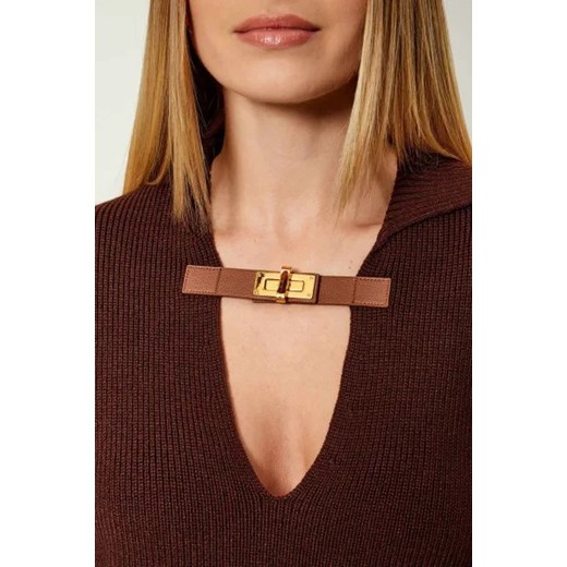 Elisabetta Franchi Sweter | Regular Fit | z dodatkiem wełny Elisabetta Franchi 38 Gomez Fashion Store