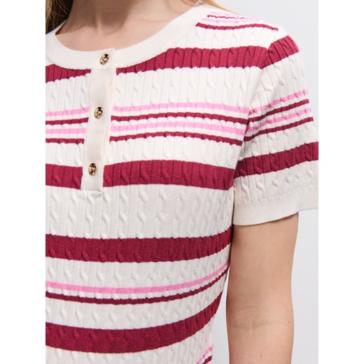 Mohito - Sweter z krótkim rękawem - kremowy Mohito XL Mohito