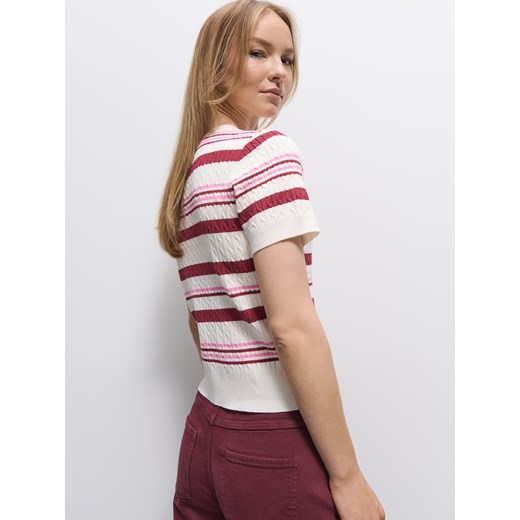 Mohito - Sweter z krótkim rękawem - kremowy Mohito M Mohito