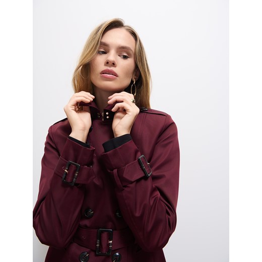 Mohito - Trencz z paskiem - mahoń Mohito 42 Mohito